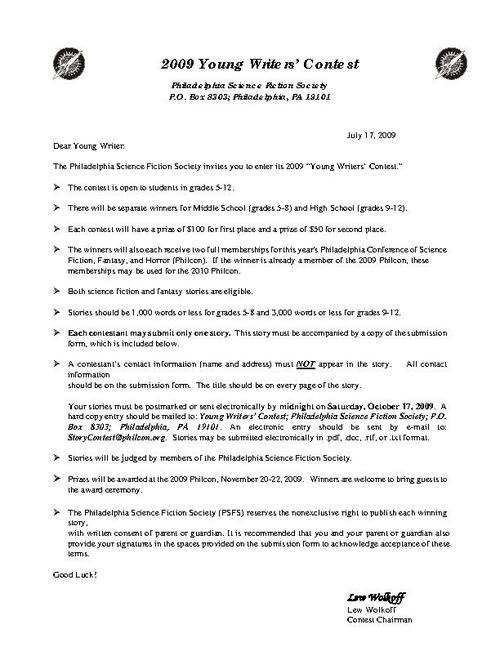 Young Writers Contest